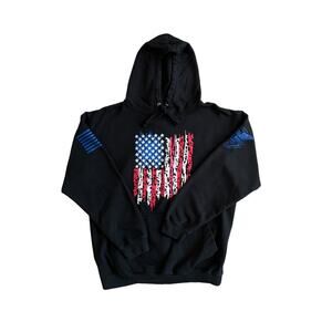 WE THE FREE HOLSTER American Flag In Guns Hoodie Black Patriotic USA Size Medium